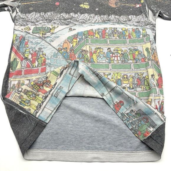 Vintage 90s Where's Waldo? Outer Space Short Sleeve T-shirt Unisex Small - Picture 8 of 10